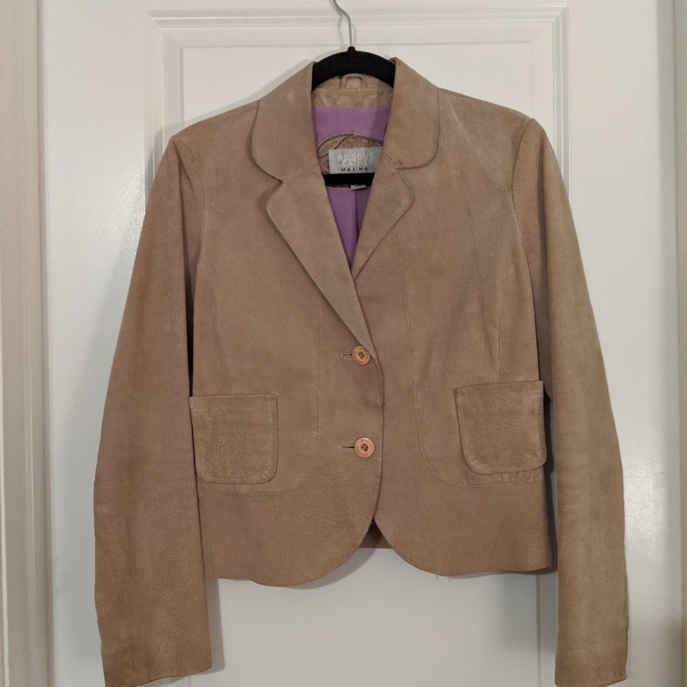 Wilsons Leather - Suede Jacket - Tan - Sz M